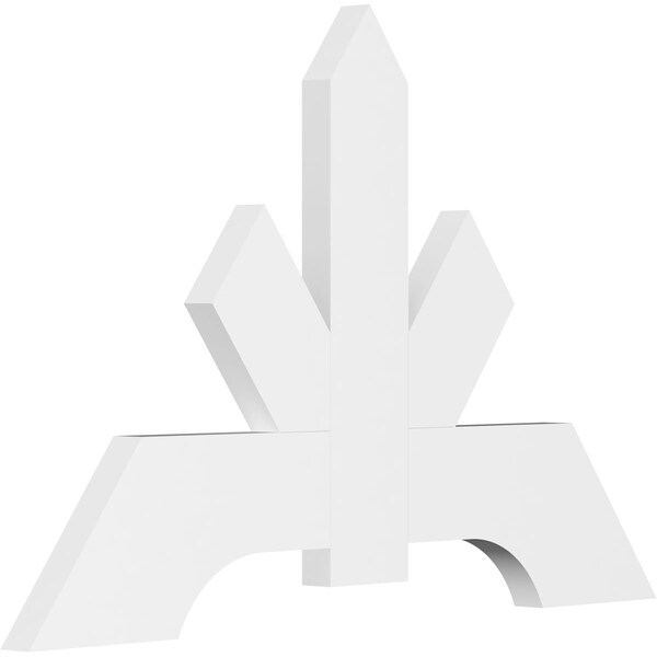 Ekena Millwork Vanguard Architectural Grade PVC Gable Bracket, 48"W x 32"H x 2"D x 6"F, 16/12 Pitch GBP048X32X0206VAN00 - main